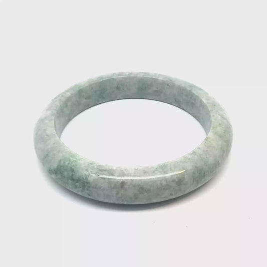 60.87 mm QAR Kazakh Jadeite Bangle, Pale Green, Natural Type A