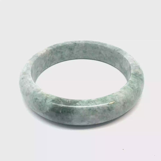 64.42 mm QAR Kazakh Jadeite Bangle, Natural Green, Natural Type A