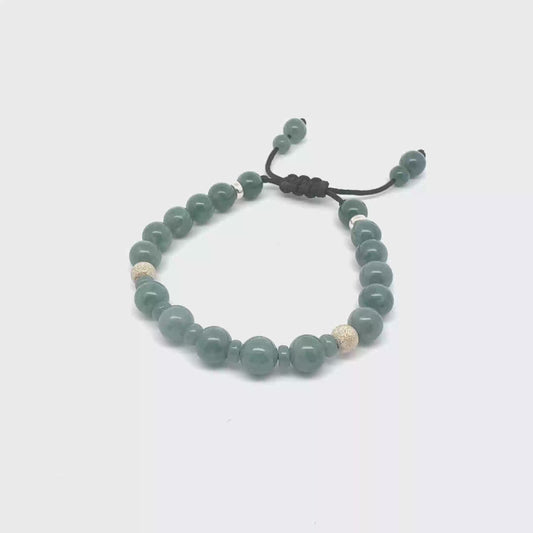 Snowy Princesa Guatemalan Jadeite Bracelet | 8 mm