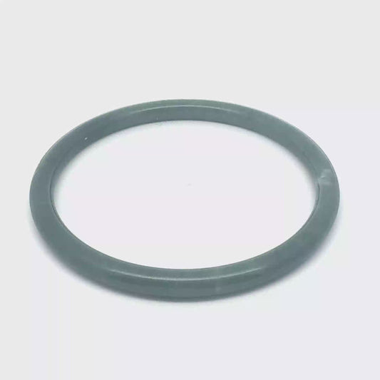63 mm Grey-Blue Celestial Blue Jadeite Thin Hololith Full-Round Bangle