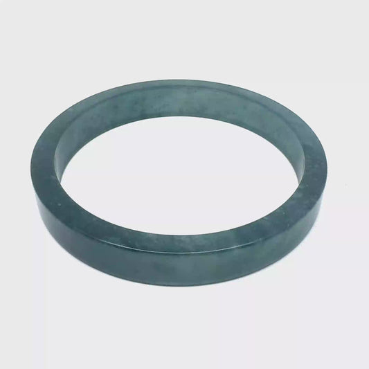 70.5 mm Princesa Blue Guatemalan Jadeite Square-Edge Bangle, Natural Pattern