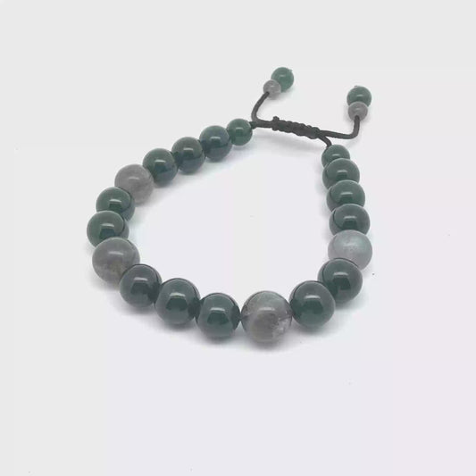 Princesa Blue-Green Jadeite & Labradorite Bracelet | 10 mm