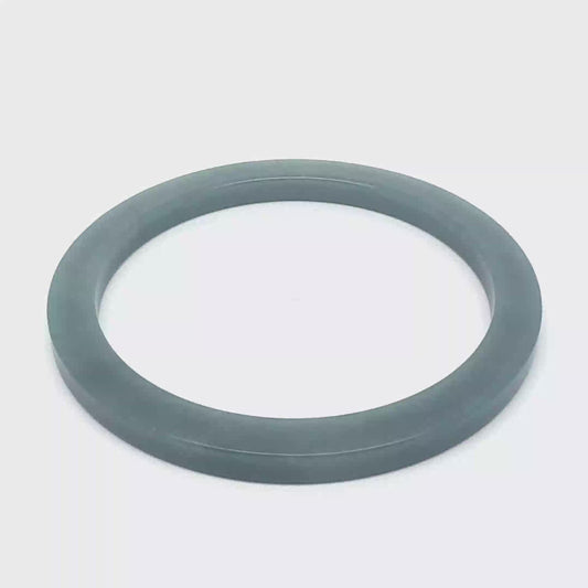 60 mm Celestial Blue Guatemalan Jadeite Square-Edge Bangle