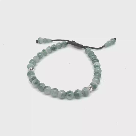 Floating Garden Burmese Jadeite Bracelet | 6 mm