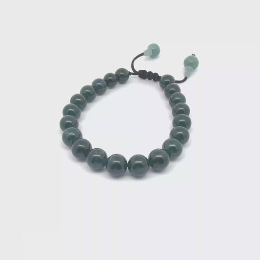 Princesa Blue-Green Guatemalan Jadeite Bracelet | 10 mm