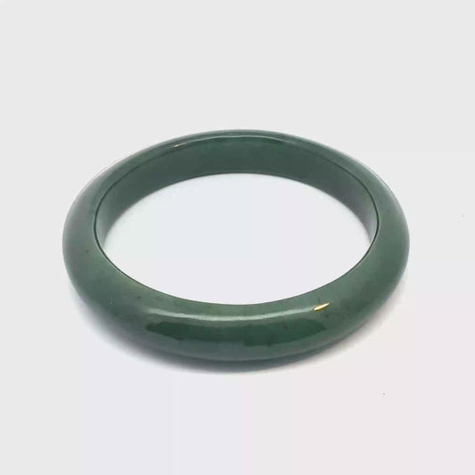 Translucent Green Pakistani Nephrite Bangle, Natural Type A