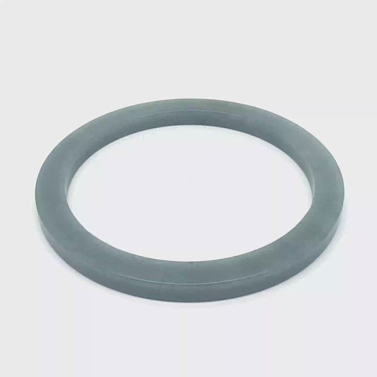 60 mm Celestial Blue Guatemalan Jadeite Square-Edge Solid Bangle
