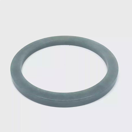 60 mm Celestial Blue Guatemalan Jadeite Square-Edge Bangle, Grey-Blue Tones