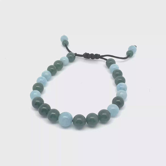 Princesa Blue-Green Guatemalan Jadeite Bracelet | 8 mm